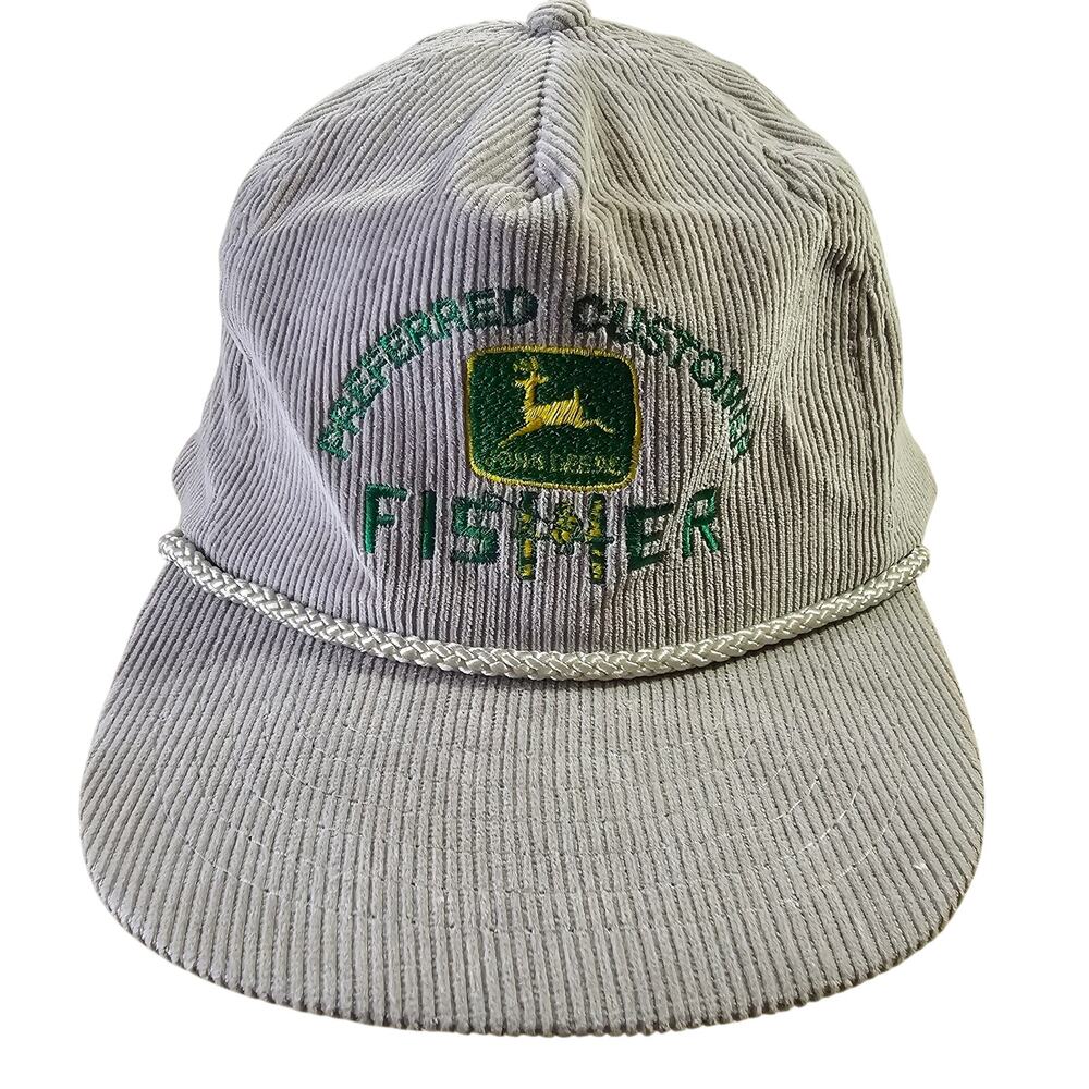 FisMer Vintage Courdoury Gray n Green Hat. Rare find. Adjustable. Unique Stylish